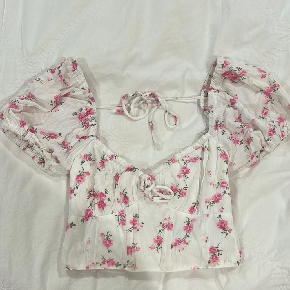 Floral Puff Sleeve Top